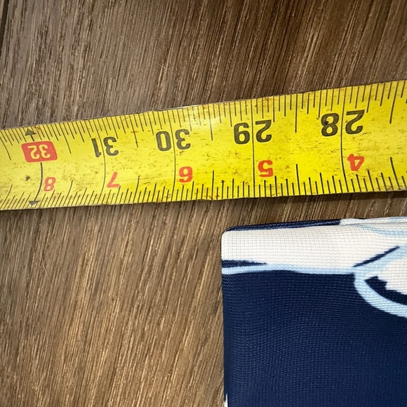 Boston Proper Women's High-Waisted Pull On Blue Floral Wide Leg Pants Sz L - Picture 6 of 11